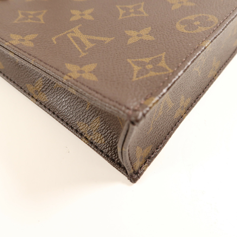 LOUIS VUITTON Monogram Petit Sac Plat金扣手挽肩背兩用袋Monogram Petit Sac Plat金扣手挽肩背兩用袋-10