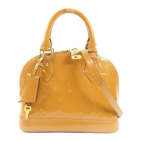 LOUIS VUITTON Monogram Vernis Alma BB金扣手挽肩背兩用袋