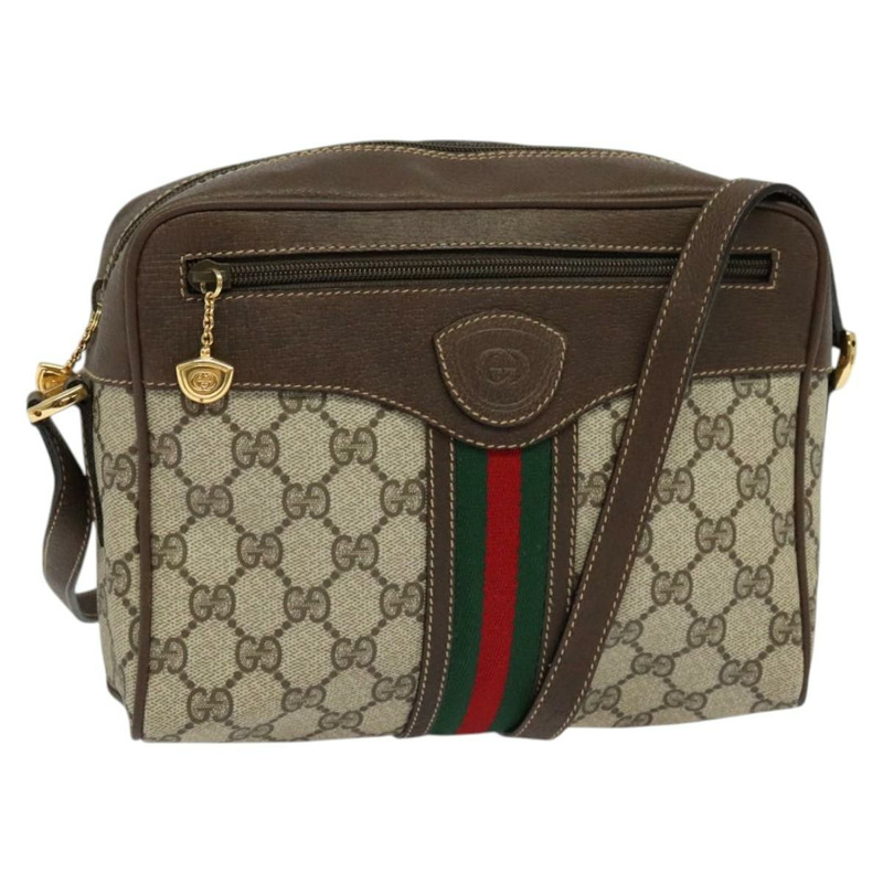 【日本直送】GUCCI GG Supreme 織帶雪莉線包 PVC 米紅色 001 56 0852 正品 bs25617-0