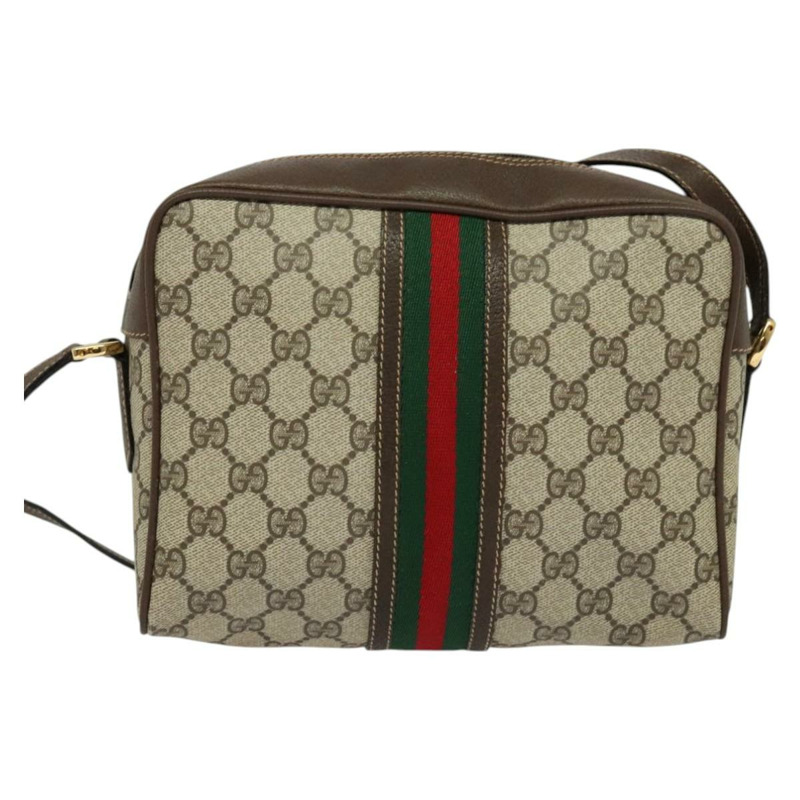 【日本直送】GUCCI GG Supreme 織帶雪莉線包 PVC 米紅色 001 56 0852 正品 bs25617-1