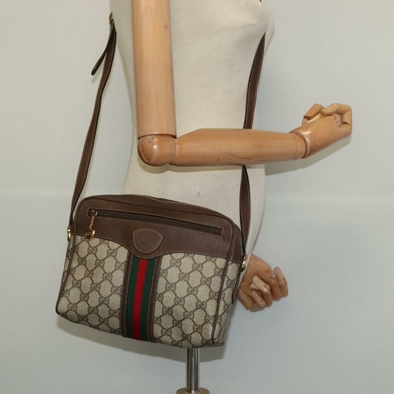 【日本直送】GUCCI GG Supreme 織帶雪莉線包 PVC 米紅色 001 56 0852 正品 bs25617-19