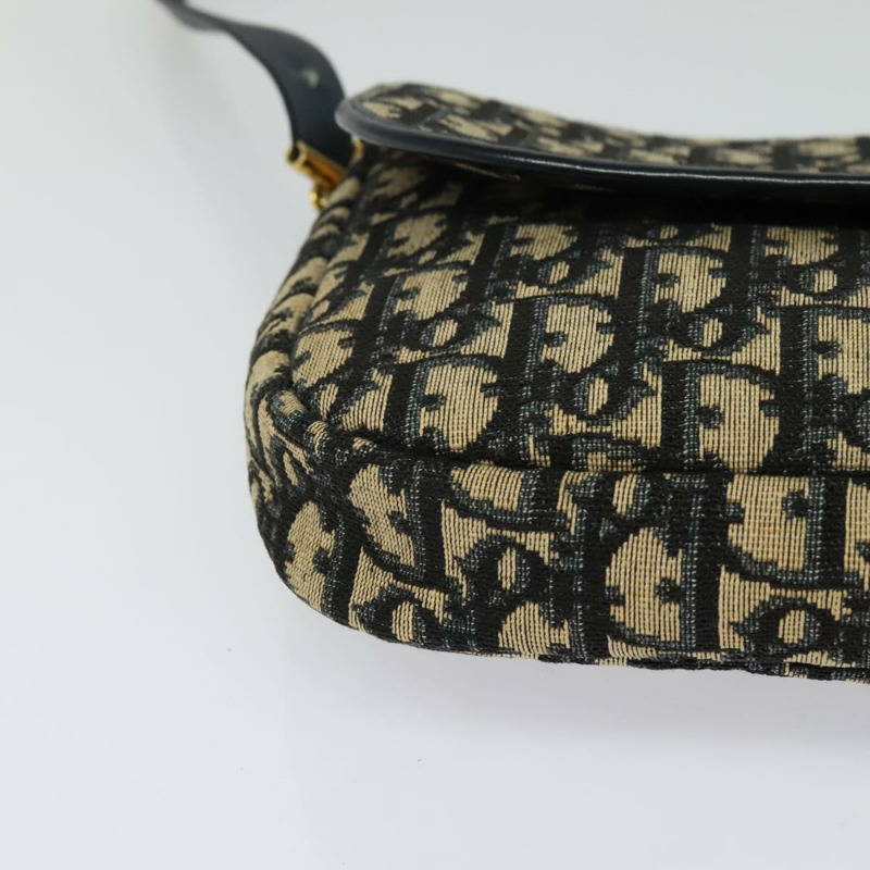 【日本直送】Christian Dior Trotter 帆布肩背包 海軍藍金色 正品 bs25476-8