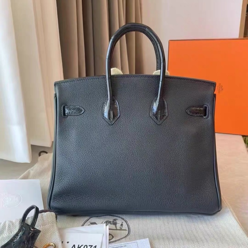 Hermes birkin25 黑金 touch 亮面稀有皮 ，C刻，大全套，有盒子 塵袋 票-1