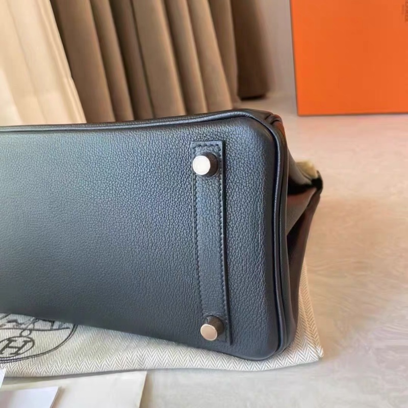 Hermes birkin25 黑金 touch 亮面稀有皮 ，C刻，大全套，有盒子 塵袋 票-4