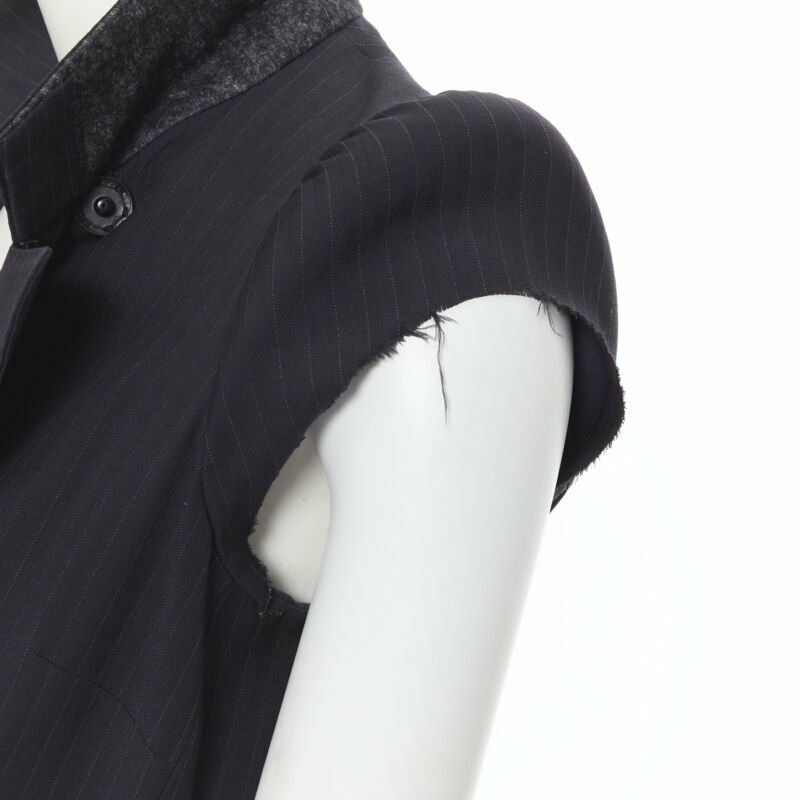 rare MAISON MARGIELA 1990 deconstructed padded shoulder cigarette jacket IT40-1