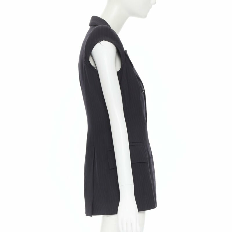 rare MAISON MARGIELA 1990 deconstructed padded shoulder cigarette jacket IT40-4