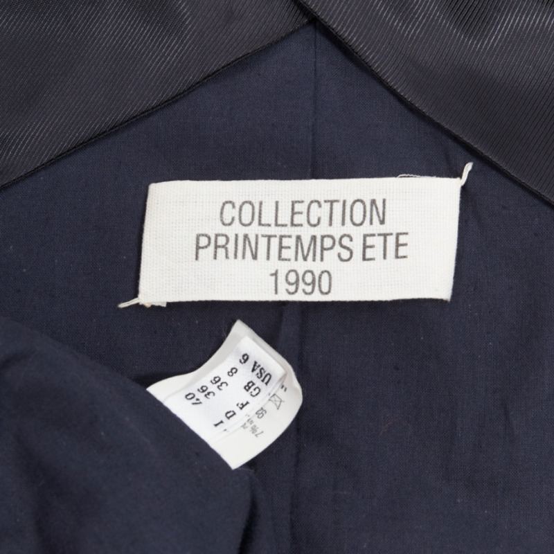 rare MAISON MARGIELA 1990 deconstructed padded shoulder cigarette jacket IT40-10