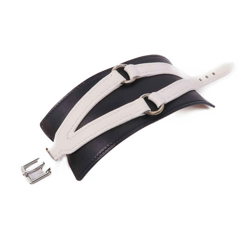 HERMES Swift皮革Bracelet銀扣手帶-4