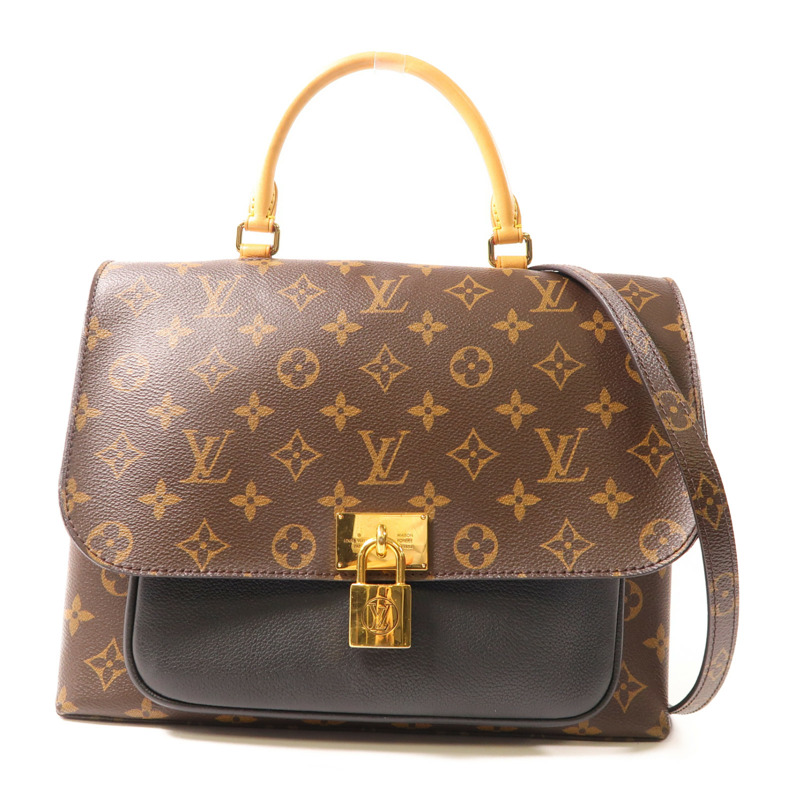 LOUIS VUITTON 【激減優惠】Monogram Marignan金扣手挽肩背兩用袋啡色/黑色-0