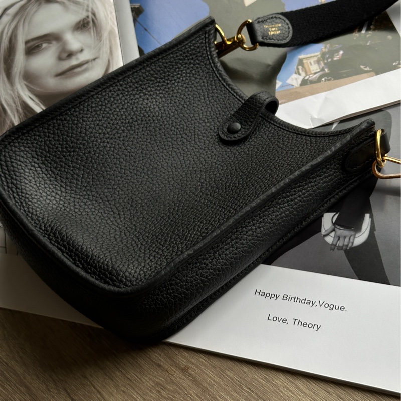 Hermès Mini Evelyne 黑金 TC牛皮 側背包 斜背包 女包 男包（已售出）-3