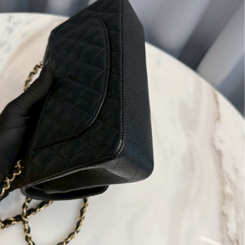 Chanel CF23 黑金荔枝牛 晶片款 近全新-13