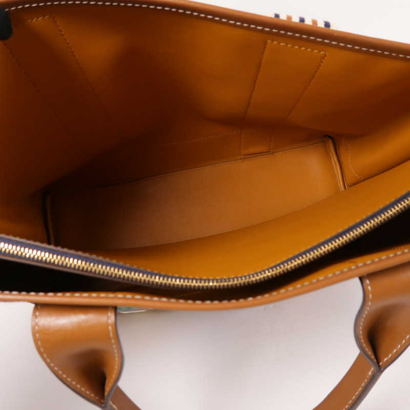 Tory Burch 【激減優惠】帆布/皮革Tote Bag金扣手挽袋-4