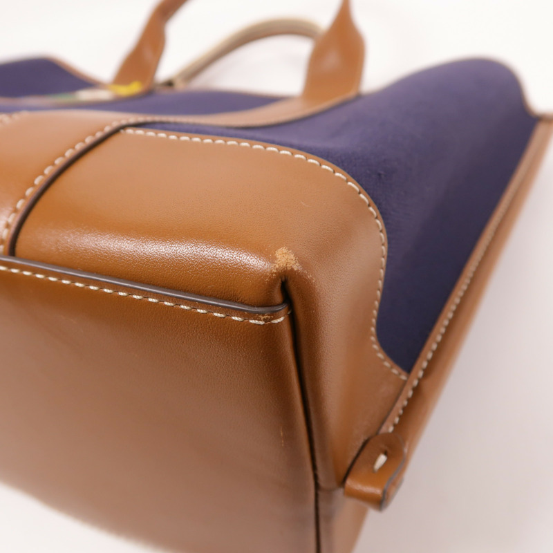 Tory Burch 【激減優惠】帆布/皮革Tote Bag金扣手挽袋-10