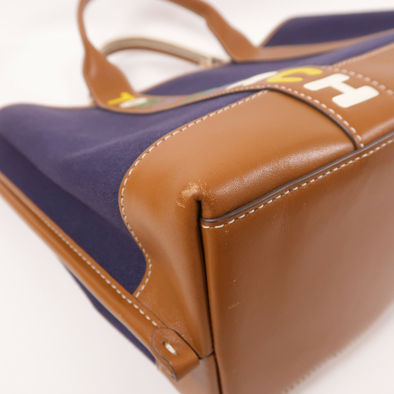 Tory Burch 【激減優惠】帆布/皮革Tote Bag金扣手挽袋-11