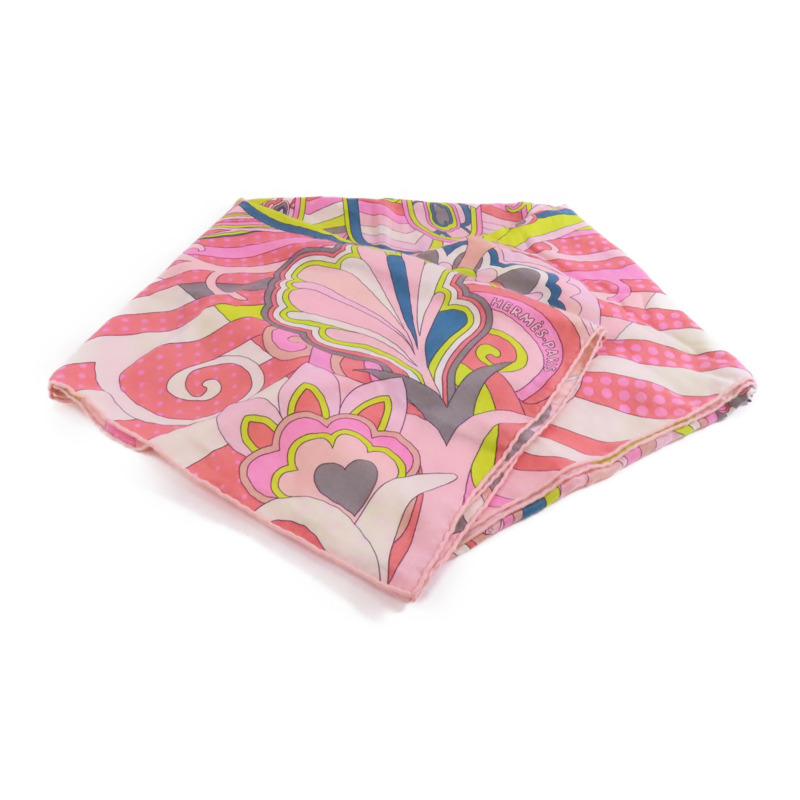 HERMES 【激減優惠】羊絨/絲質Scarf圍巾粉紅色/多色-0