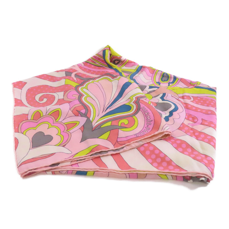HERMES 【激減優惠】羊絨/絲質Scarf圍巾粉紅色/多色-1