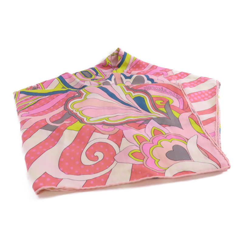 HERMES 【激減優惠】羊絨/絲質Scarf圍巾粉紅色/多色-2