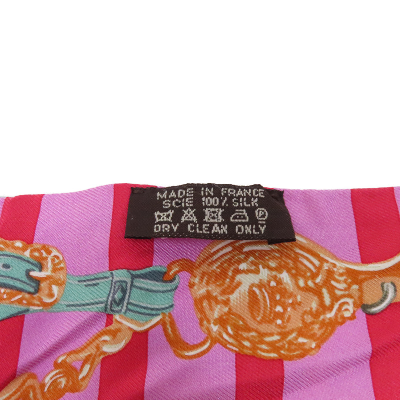 HERMES 【激減優惠】絲質Twilly絲巾粉紅色-7