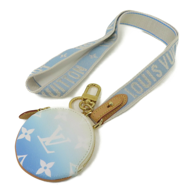 LOUIS VUITTON 【激減優惠】By The Pool Porte cles Illustre Key Holder金扣鎖匙扣白色/淺藍色-12