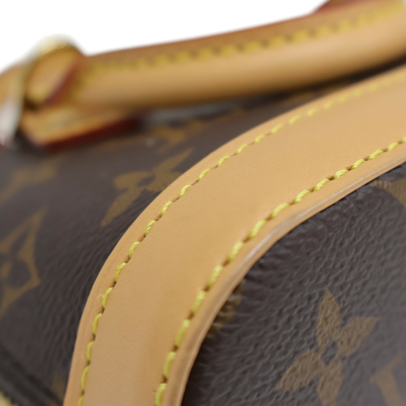 棕色 原花帆布 Nano Alma 兩用包 M82717-11