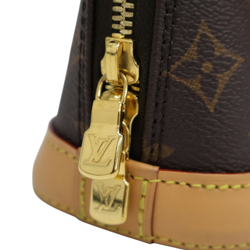 棕色 原花帆布 Nano Alma 兩用包 M82717-13