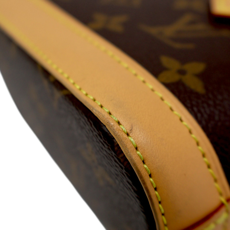 棕色 原花帆布 Nano Alma 兩用包 M82717-15