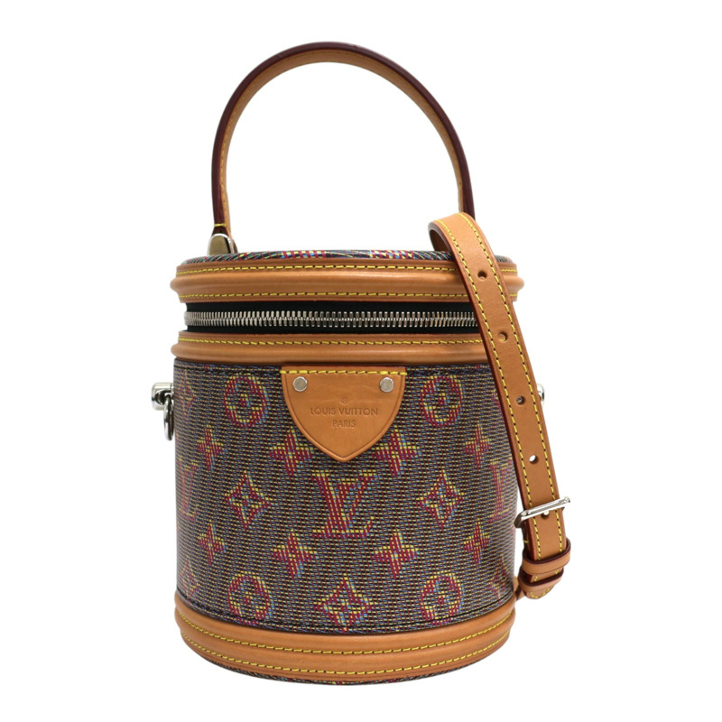 多原色花棋盤格帆布流行坎城玫瑰兩用包M55457-0