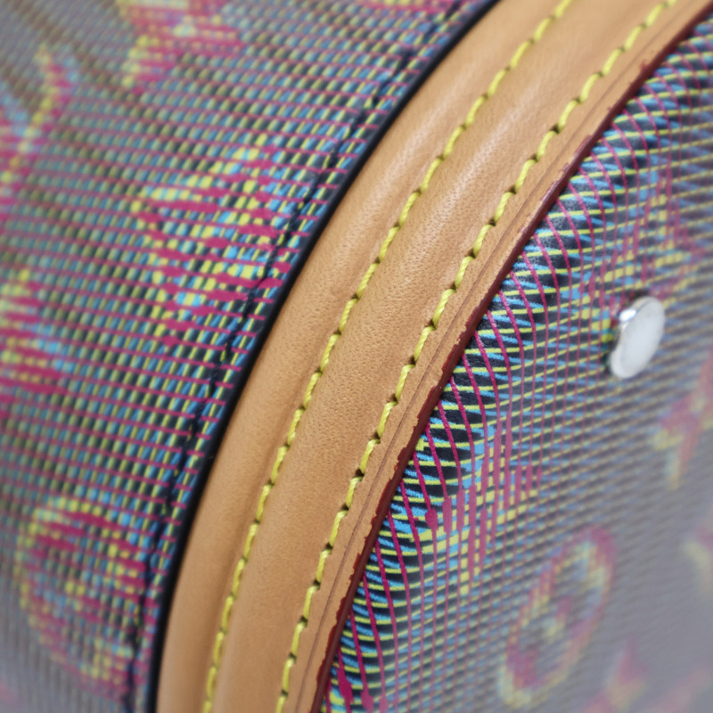 多原色花棋盤格帆布流行坎城玫瑰兩用包M55457-11