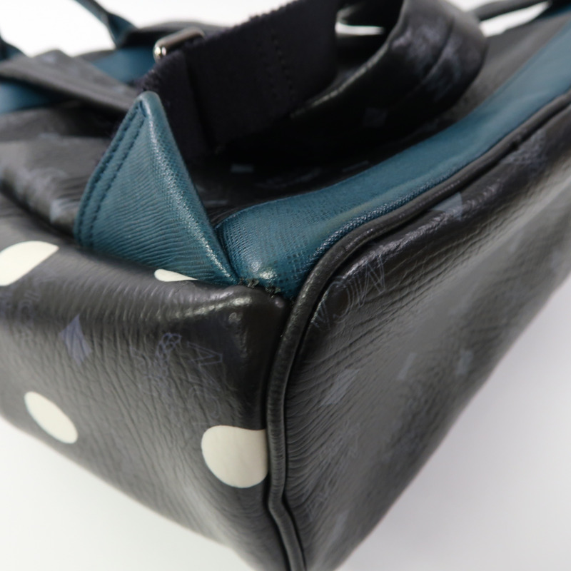 MCM 【激減優惠】皮革Backpack銀扣背包黑色-10