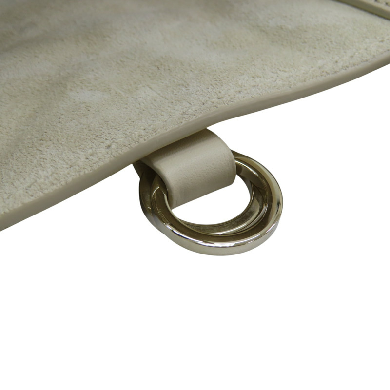 米色 籐格紋 牛皮 Toujours 中 手提包-17