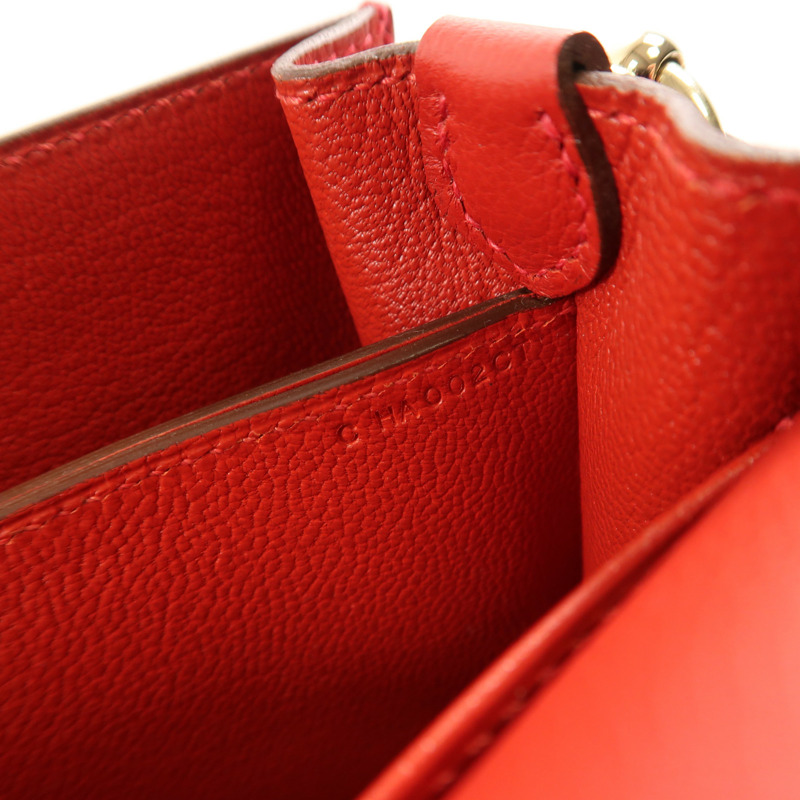 HERMES Evercolor皮革Mini Roulis金扣肩背袋-6