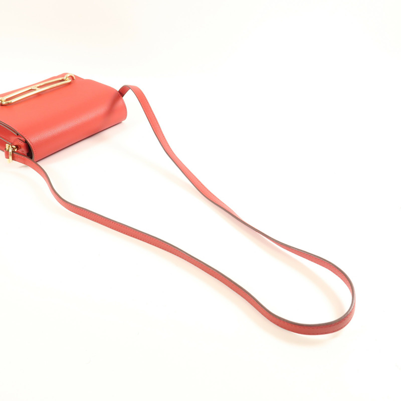 HERMES Evercolor皮革Mini Roulis金扣肩背袋-7