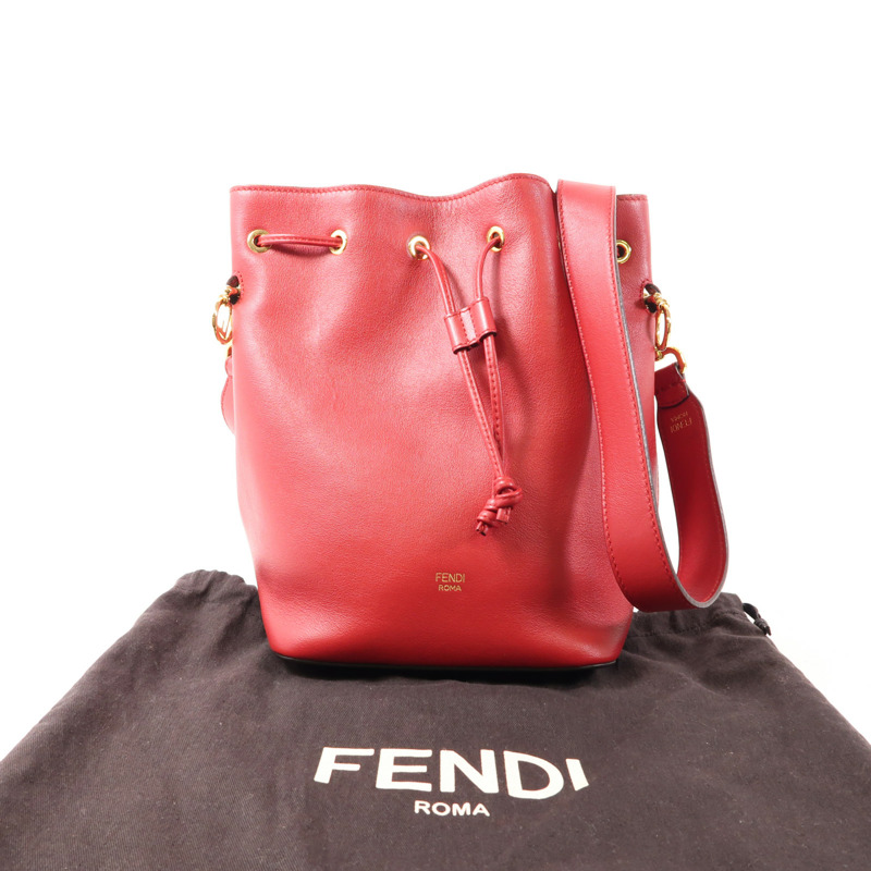 FENDI 牛皮皮革Mon Tresor金扣肩背袋-12