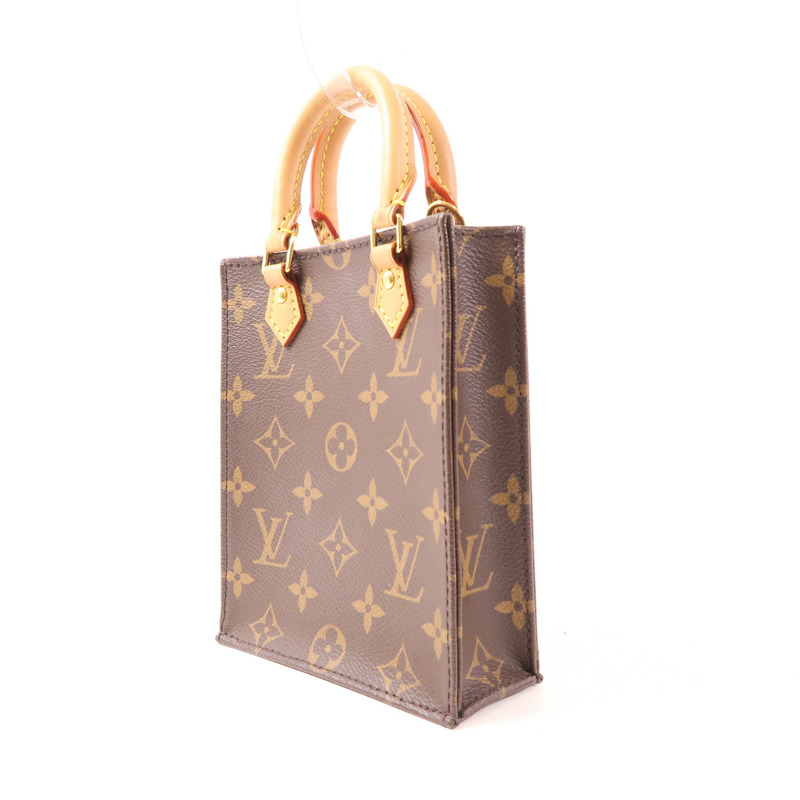 LOUIS VUITTON Monogram Petit Sac Plat金扣手挽肩背兩用袋Monogram Petit Sac Plat金扣手挽肩背兩用袋-2