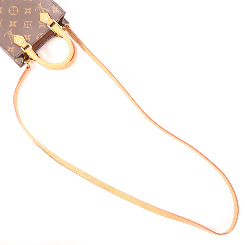 LOUIS VUITTON Monogram Petit Sac Plat金扣手挽肩背兩用袋Monogram Petit Sac Plat金扣手挽肩背兩用袋-7