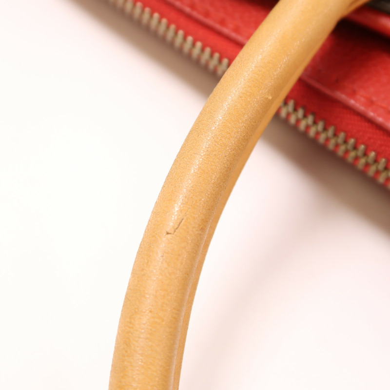LOUIS VUITTON Monogram Pallas金扣手挽肩背兩用袋棕色/紅色-12