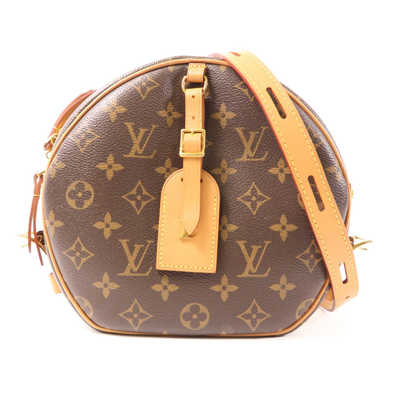 LOUIS VUITTON Monogram Boite Chapeau Souple金扣肩背袋棕色-0