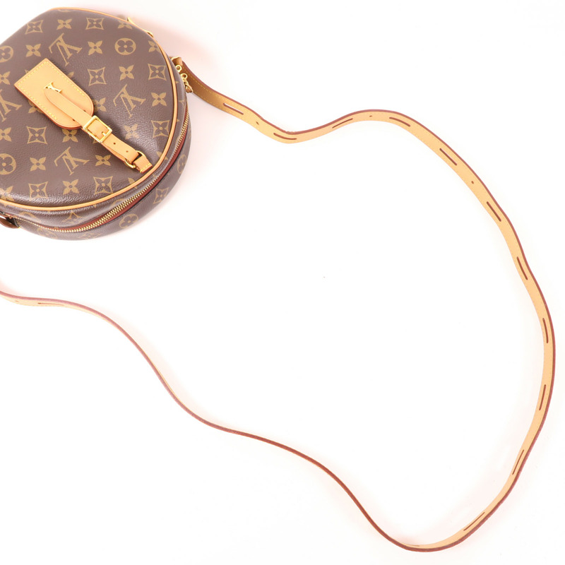 LOUIS VUITTON Monogram Boite Chapeau Souple金扣肩背袋棕色-7
