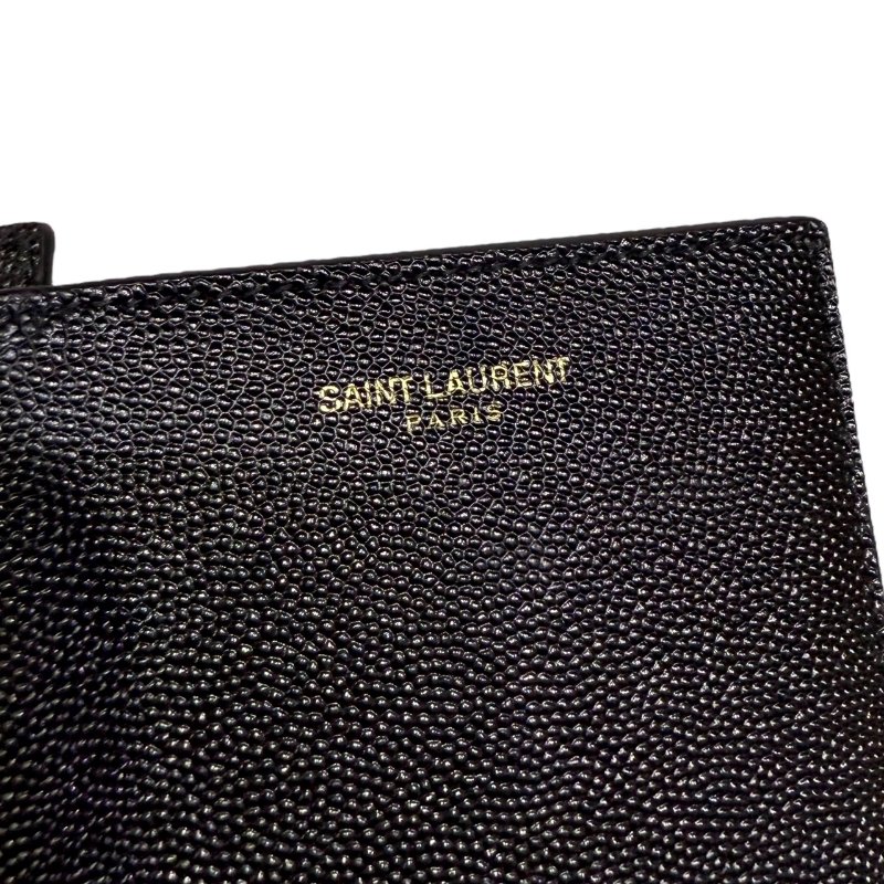 【美收精品】YSL黑色皮革長夾 2-371-5