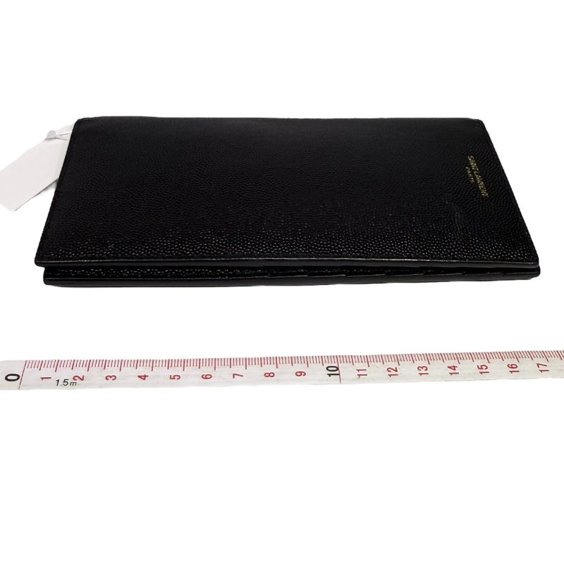【美收精品】YSL黑色皮革長夾 2-371-10