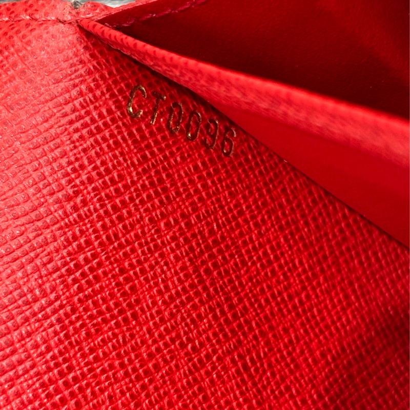 LV M60034 SARAH 原花字紋老花 門僮 信用卡拉鍊零錢長夾皮夾發財夾錢包-21