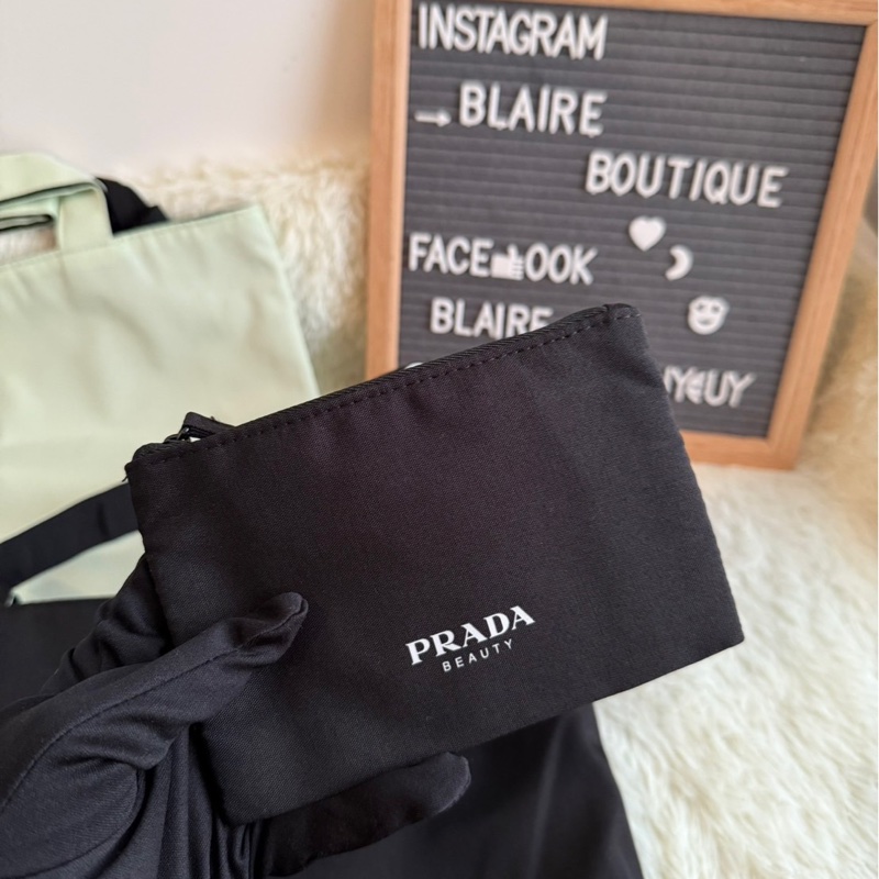 Prada專櫃正品 香水的贈品的雙面用帆布-4