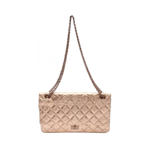 CHANEL 2.55 Matelasse 單肩鏈條包 皮革 粉紅色 GHW 二手 女款 CC COCO