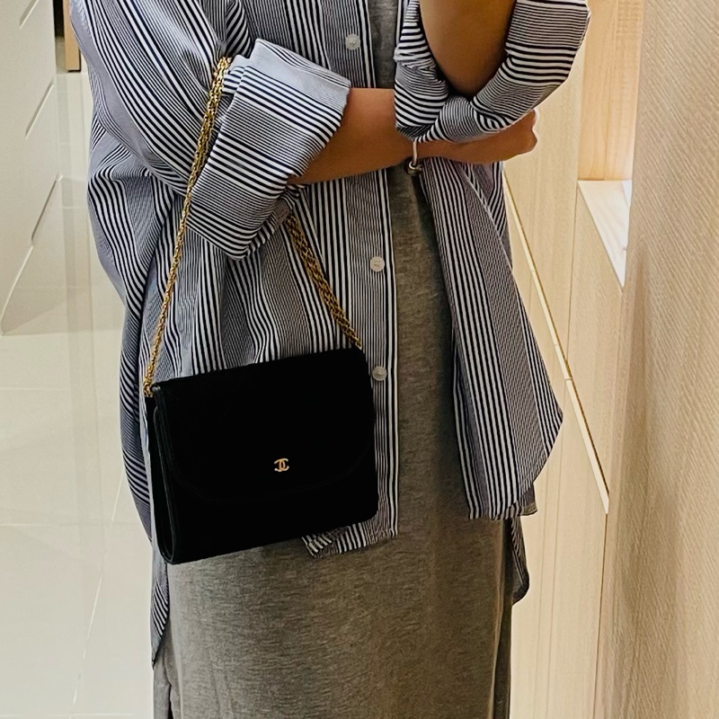 Chanel 佳績布面WOC-9