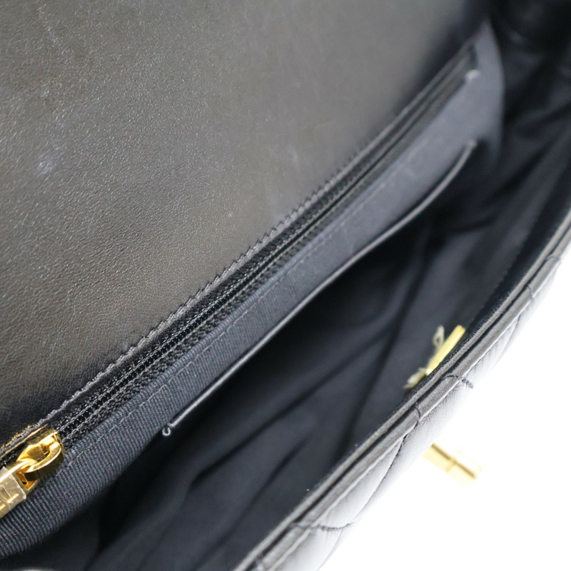 黑色 牛皮 菱格紋 CC Logo 肩背包【CHANEL 香奈兒】 AS4623-4