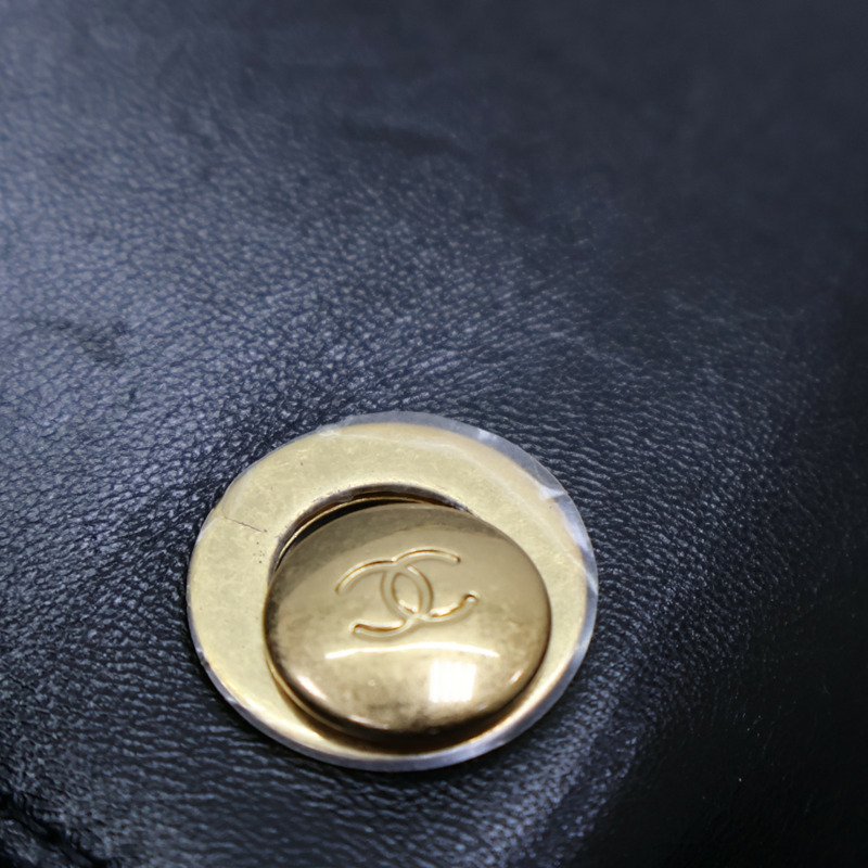 黑色 牛皮 菱格紋 CC Logo 肩背包【CHANEL 香奈兒】 AS4623-16