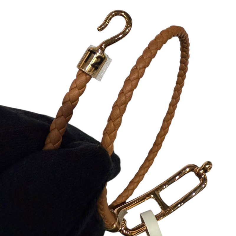 【美收精品】HERMES棕色皮革手鍊 2-556-5