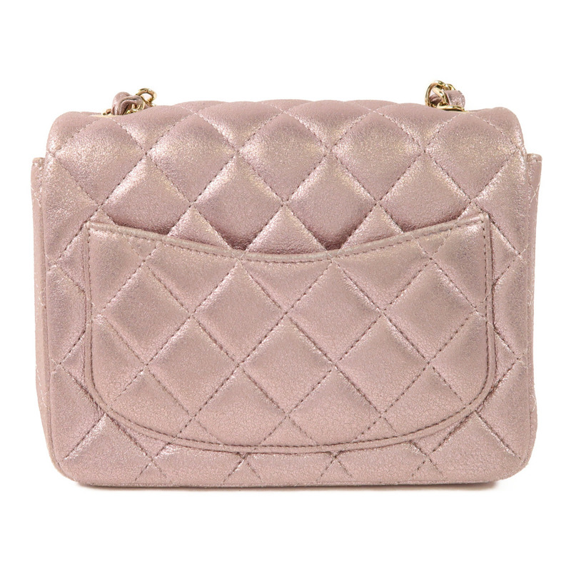 CHANEL 牛皮皮革Mini Classic 17金扣鏈帶肩背袋-1