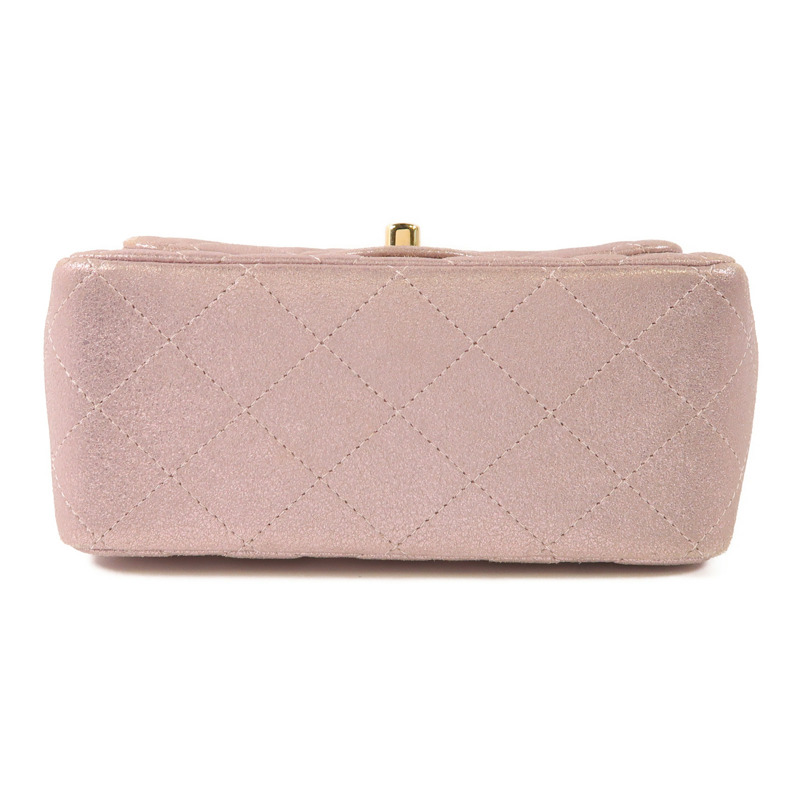 CHANEL 牛皮皮革Mini Classic 17金扣鏈帶肩背袋-3