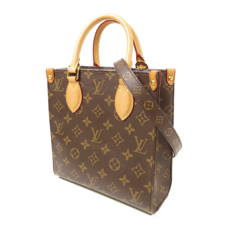 LOUIS VUITTON Monogram Sac Plat BB金扣手挽肩背兩用袋-2